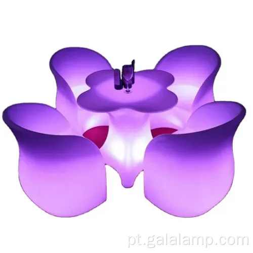 Assentos de cubo liderados contemporâneos para reuniões elegantes ao ar livre